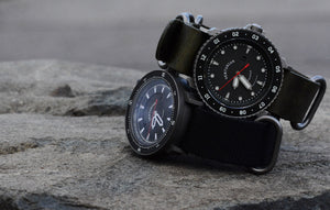 Venturian WatchWorks Wildsider compass tool watch and Daytripper dual timer.