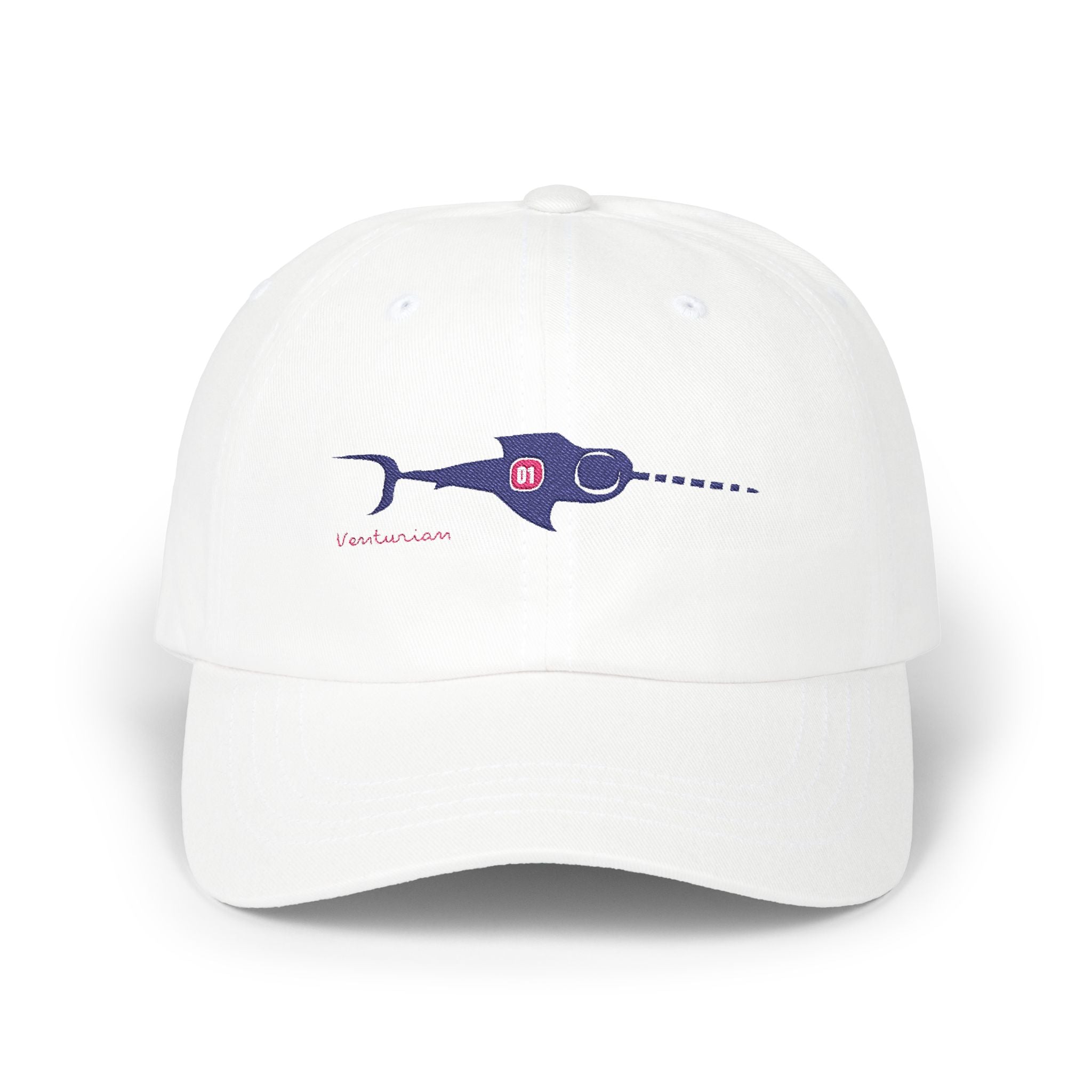 Classic Dad Cap with Racing Narwhal Design