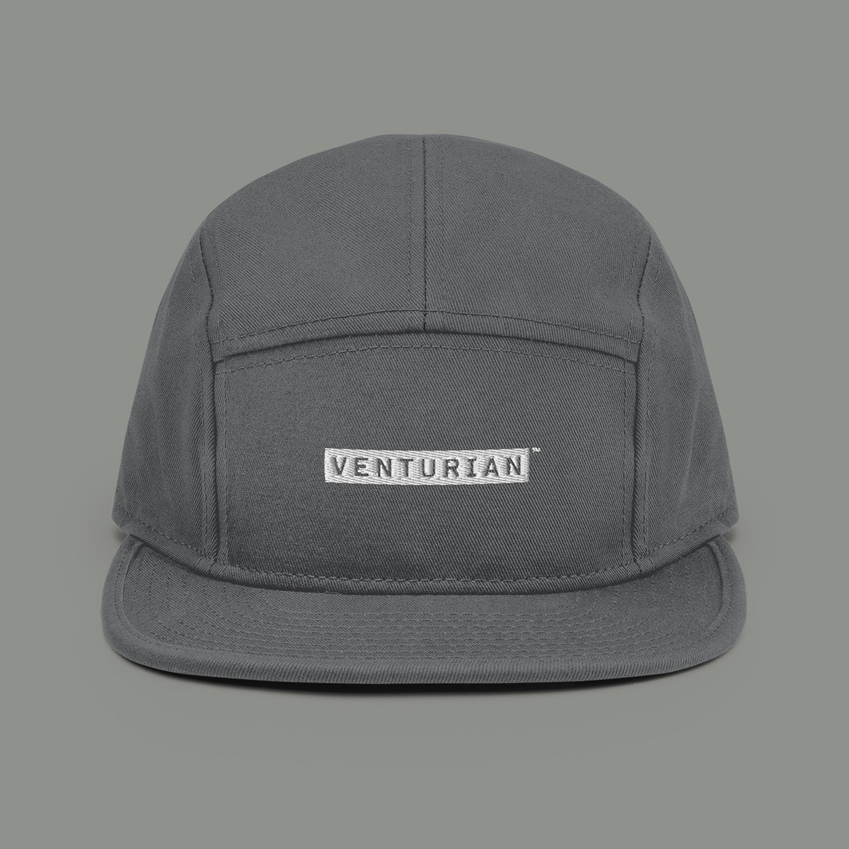 The inimitable Venturian WatchWorks 5 panel camper hat in black, gray and navy. Get yours today.