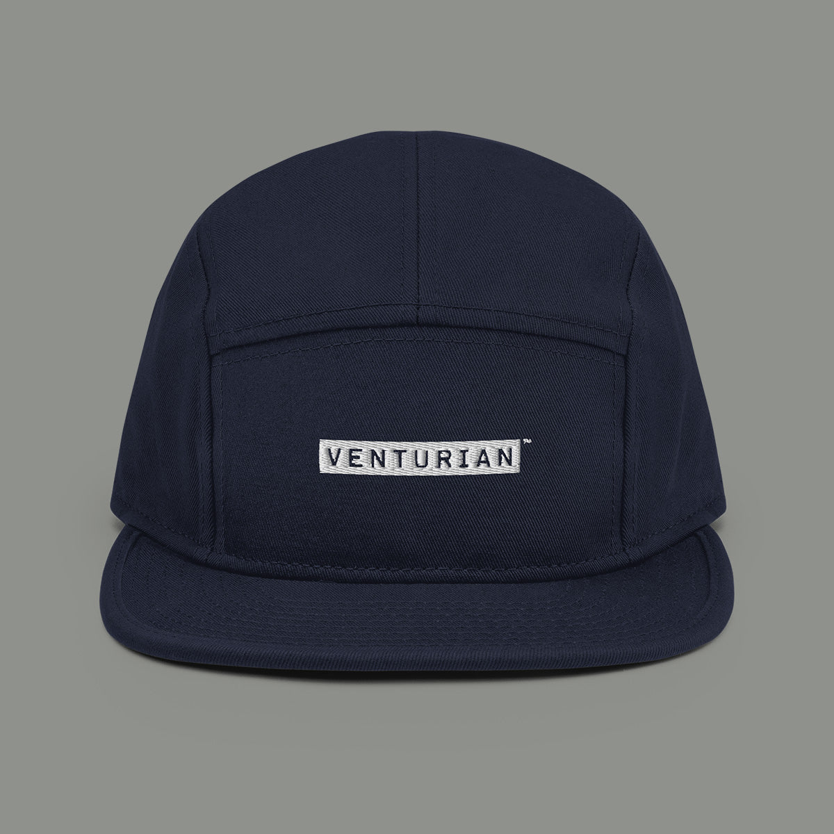 The inimitable Venturian WatchWorks 5 panel camper hat in black, gray and navy. Get yours today.