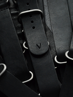 Load image into Gallery viewer, Black Horween Leather Watch Strap | Venturian WatchWorks
