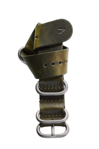 Venturian WatchWorks 20mm Horween Leather Single Pass Watch Strap Olive
