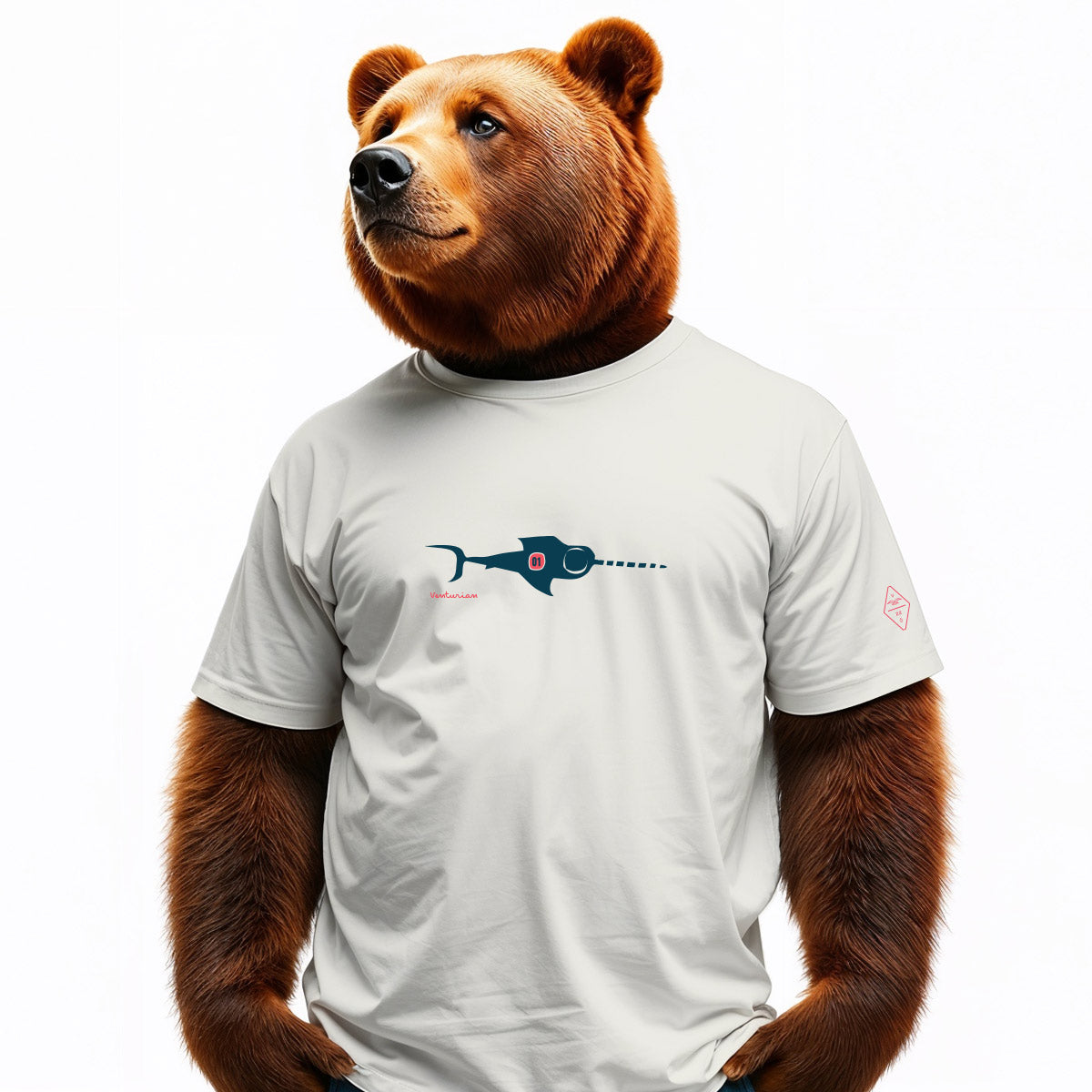 gnarwhal graphic on t-shirt