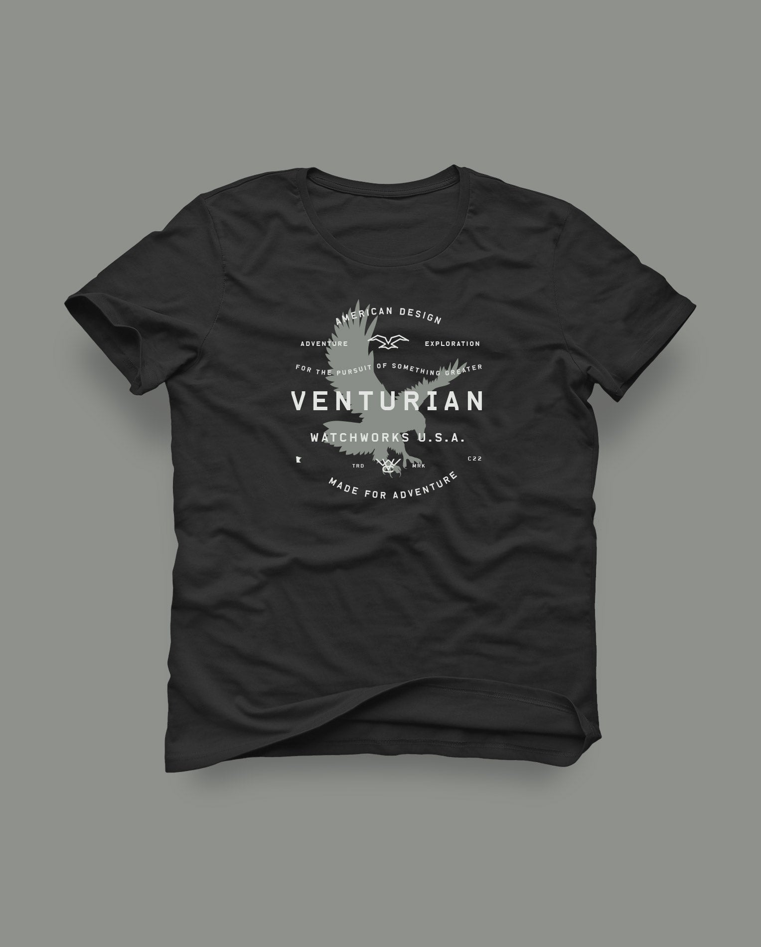 Venturian WatchWorks bald eagle t shirt in multiple colors. Bella + Canvas triblend. Soft. Athletic. Comfortable.