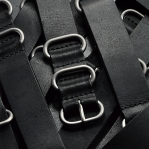 Bracelet de montre en cuir Horween noir — 20 mm