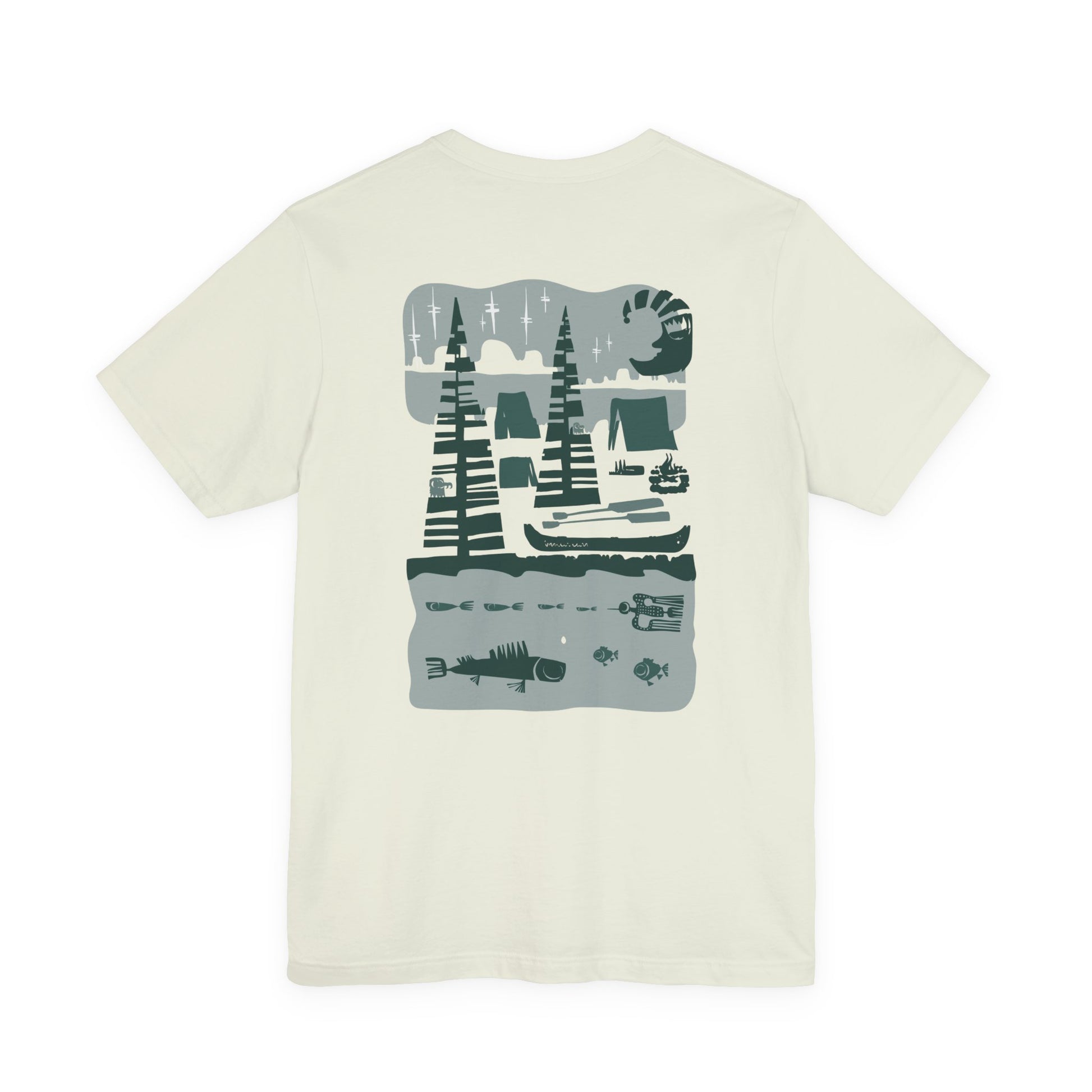 Citron t-shirt with a nature-themed graphic on a white background