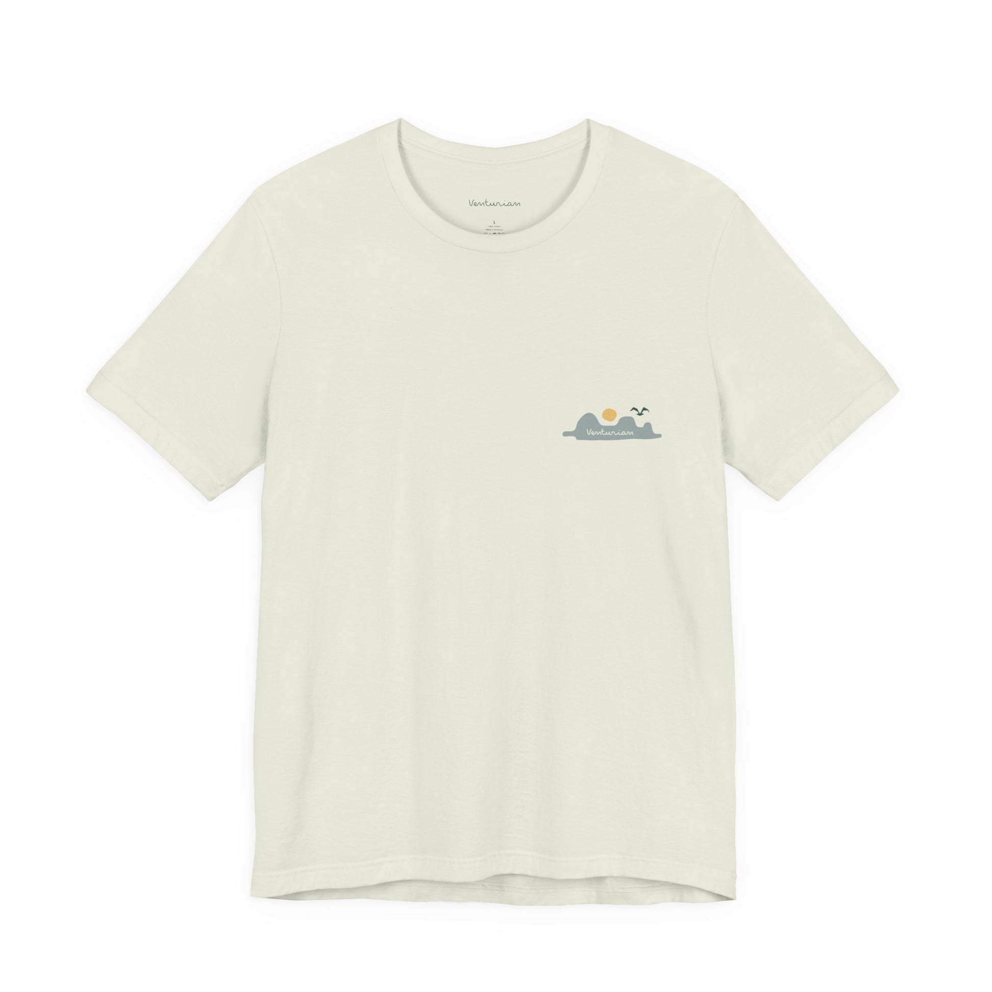 Citron t-shirt with a small graphic on a white background