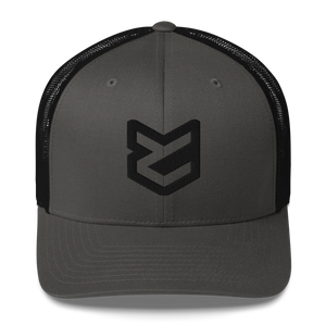 Venturian Monogram Trucker Hat Charcoal