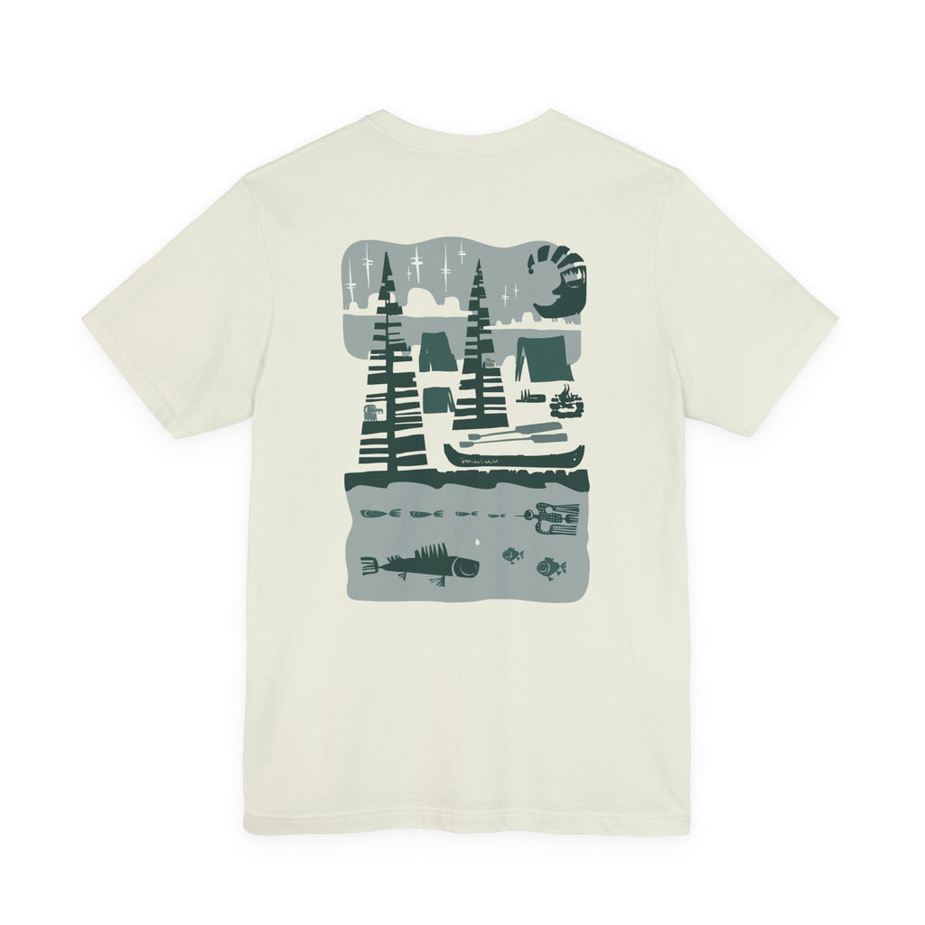 animal GRAPHIC TEE on a with a nature-themed graphic on a white background