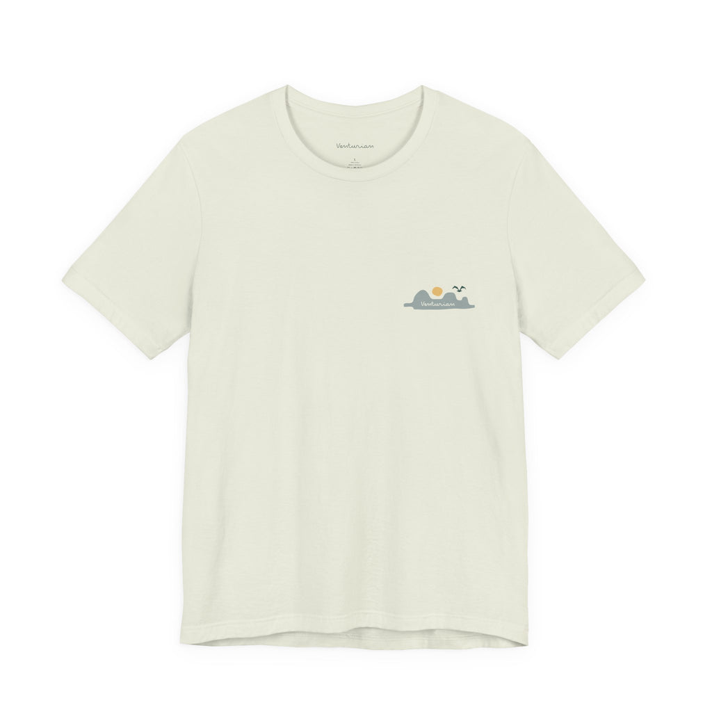 animal GRAPHIC TEE on a with a small graphic on a white background
