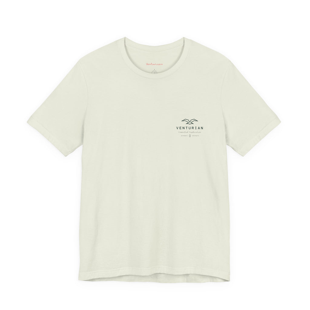 citron t-shirt with a small logo on a white background