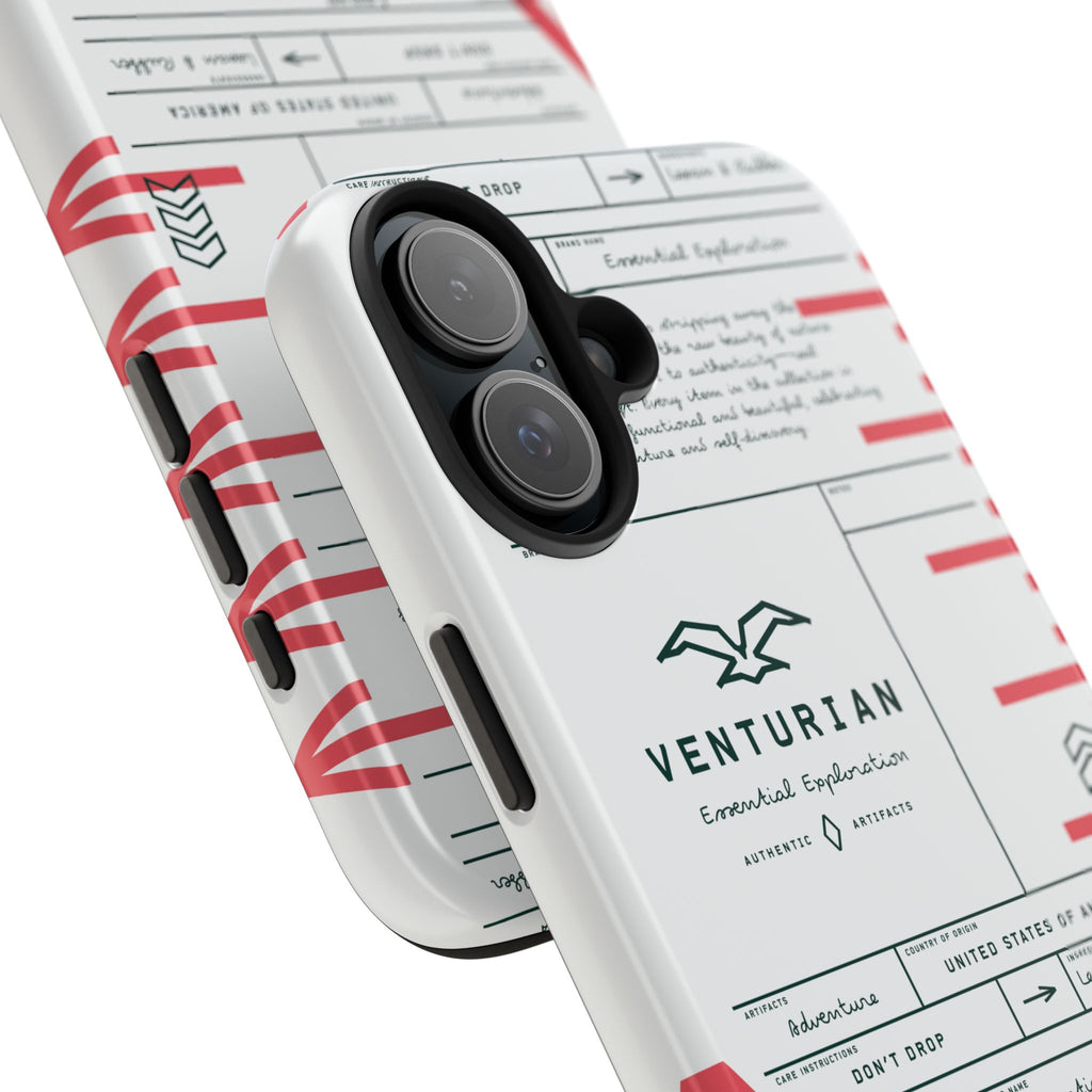 Phone case with Venturian branding on a white background