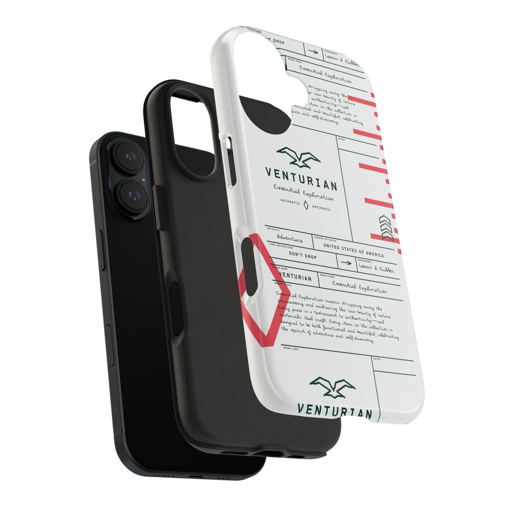 Phone case with Venturian branding on a white background